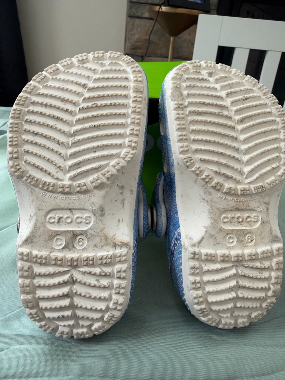 CROCS Kids Blue Glitter Clogs